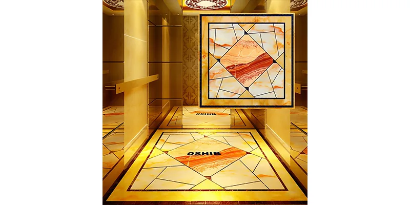Themed elevator floor